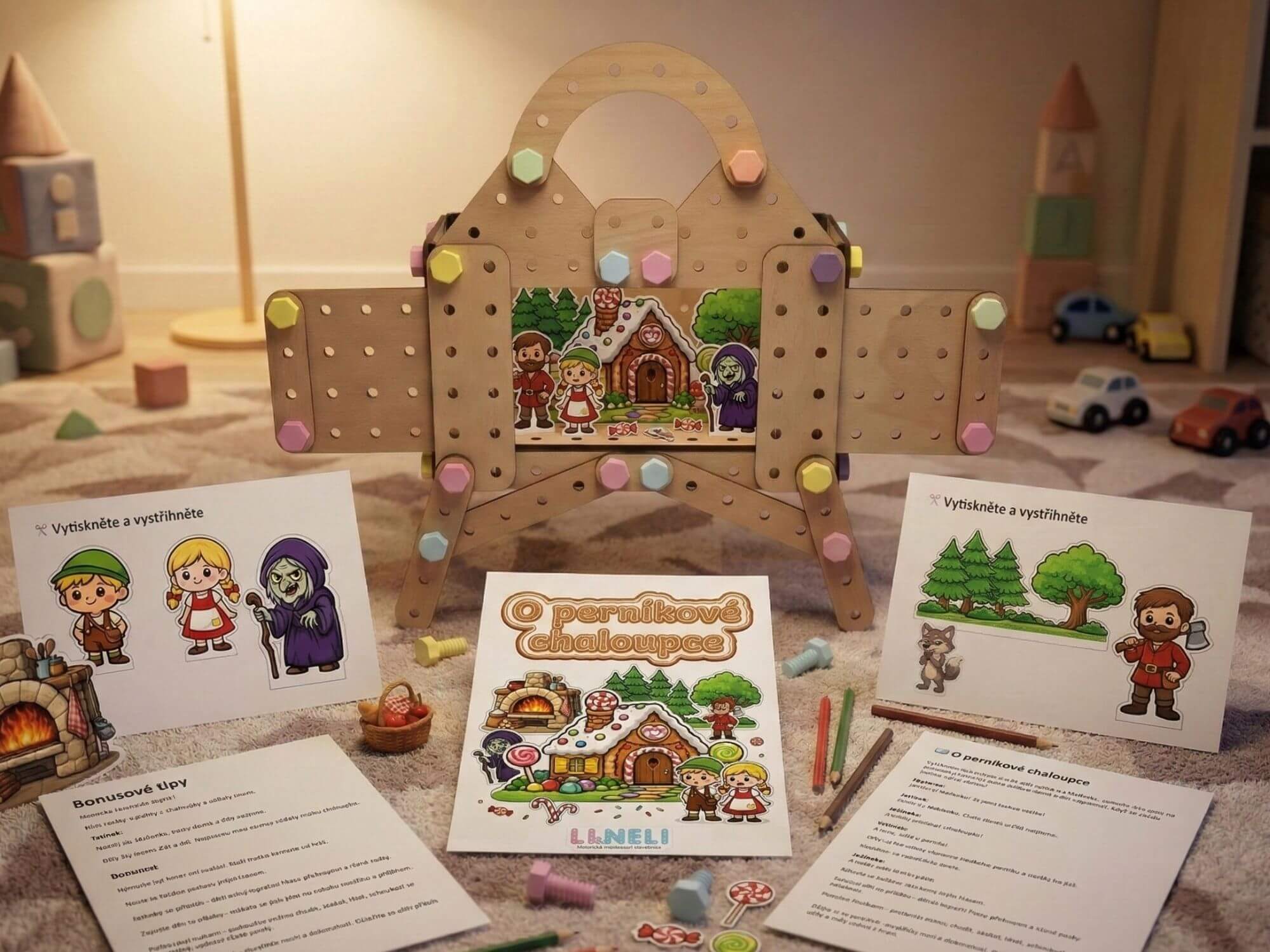 O perníkové chaloupce - Sada pro divadélko Li&Neli