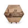 Fotka na dřevo hexagon 50 cm