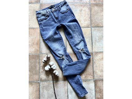 Světle modré pružné skinny džíny Zara