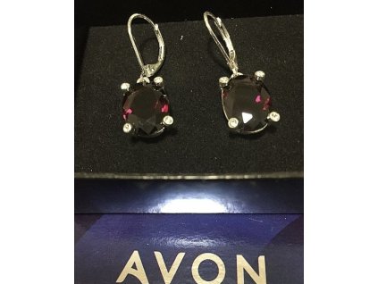 Náušnice s velkým kamenem Avon