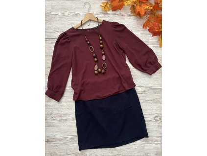 Bordó halenka s nabíranými rukávy Vero Moda 🍂