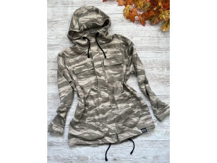 Dlouhá army/maskáčová kabátková bunda H&M 🍂