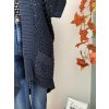 Prodloužený tmavě modrý svetrový cardigan Mango
