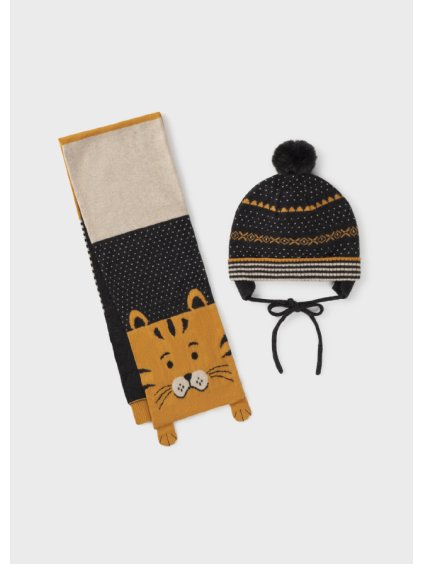 Souprava čepice a šály okrová Mayoral 10104