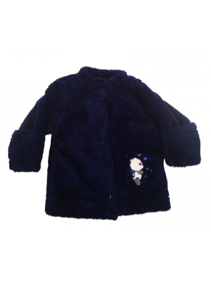 Chlupaty kabátek Baby service 21569 (Velikost 74, barva tmavě modrá)