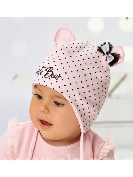 Dívčí  čepice  Ajs  44 - 045 puntík