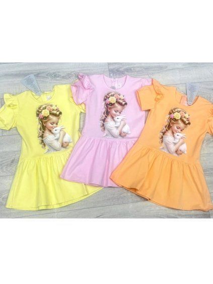 Dívčí šaty s volánem 26588