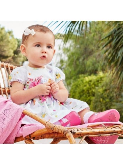 DÍVČÍ ŠATY MAYORAL 1834 květy (Velikost 2 - 4 měsíce, 65 cm)