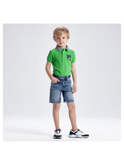 Chlapecké  džínové  kraťasy Mayoral 3232 modré