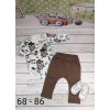 KOJENECKÝ KOMPLET - BODY, KALHOTY 21702 3D POTISK (Velikost 80, barva hnědá)
