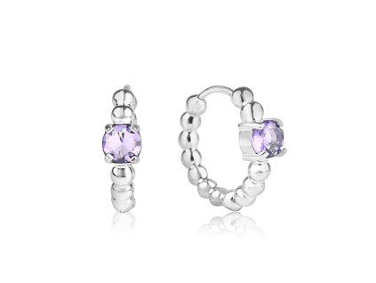 Náušnice z chirurgické oceli AXIS - Amethyst