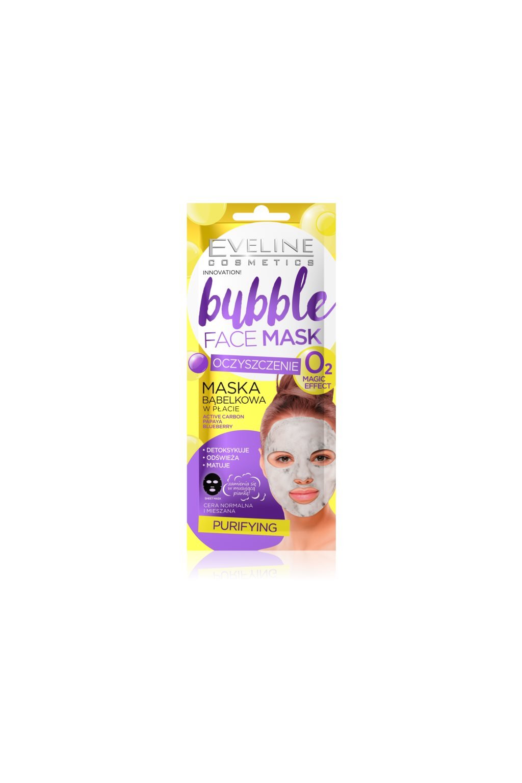 eveline cosmetics bubble mask platynkova maska s cisticim efektem