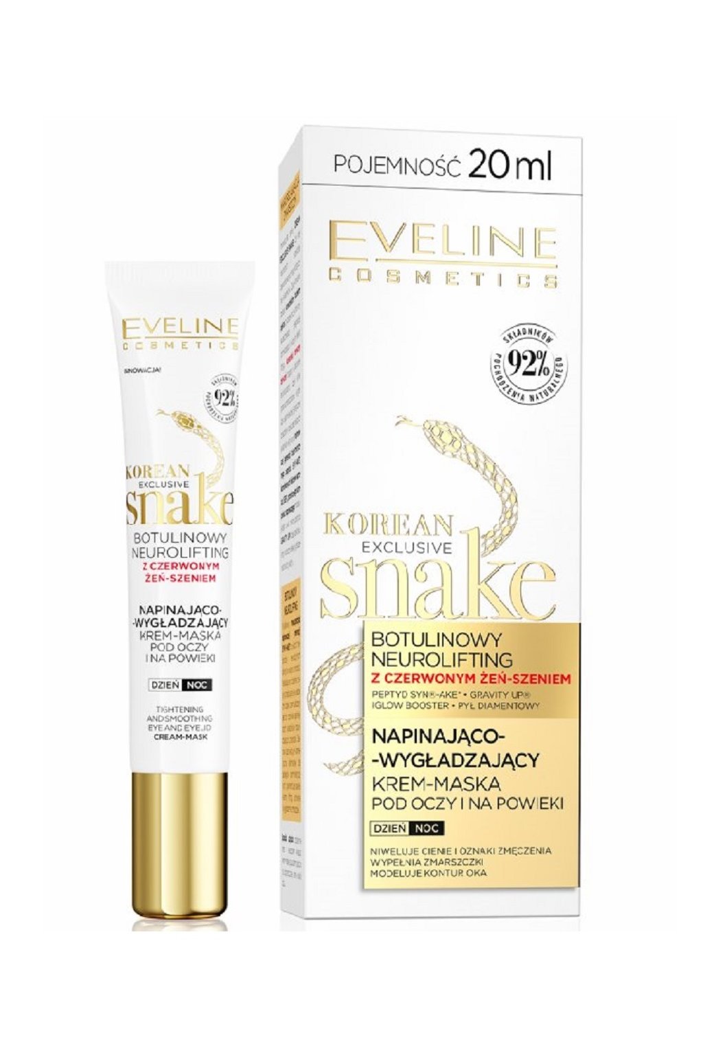 eveline cosmetics korean exclusive snake ocni krem s botulin neurolifting 20 ml