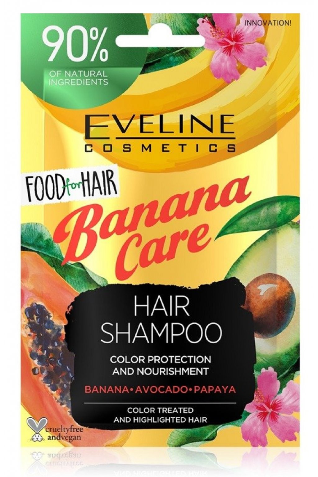 eveline cosmetics food for hair banana care posilujici sampon pro slabe vlasy s tendenci vypadavat