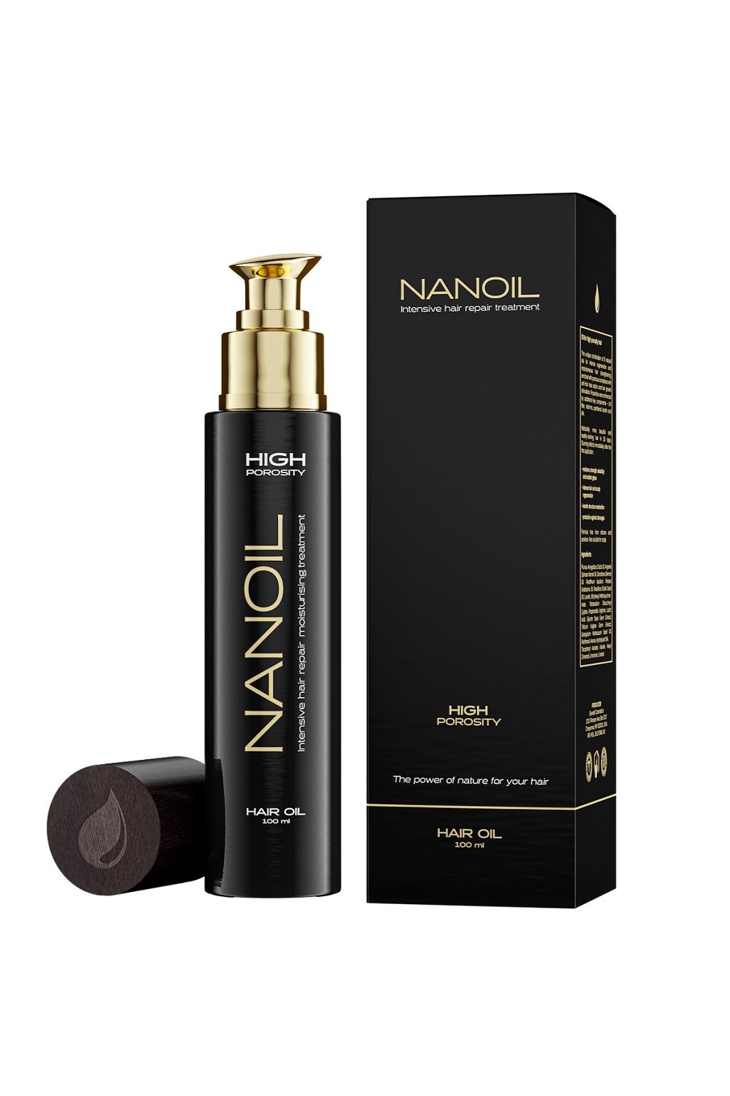 nanoil high porosity Vlasovy olej pro vlasy s vysokou porozitou 100 ml 4