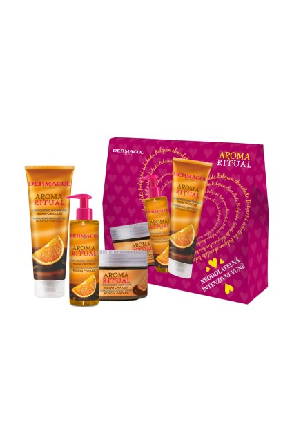 dermacol aroma ritual belgian chocolate darkova sada na telo 3ks