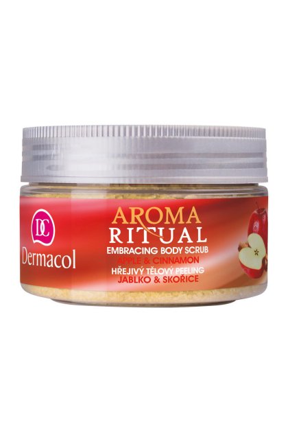dermacol aroma ritual embrasing body scrub apple and cinnamon telovy peeling