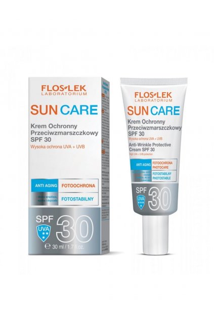 flostek sun care krem proti vraskam s ochrannym faktorem spf 30