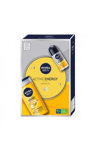 nivea men active energy darkova sada sprchovy gel a antiperspirant