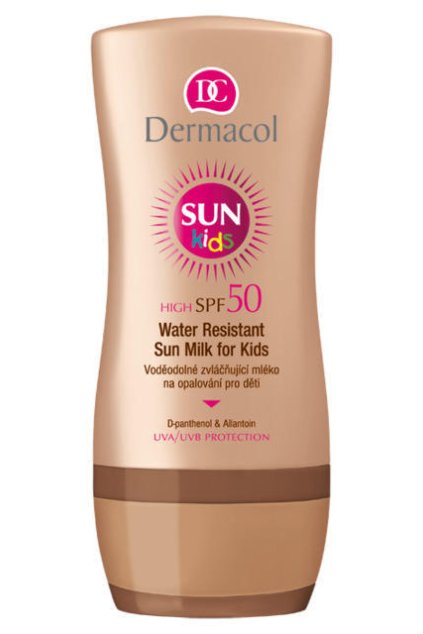 dermacol sun water resistant sun milk for kids sp50 opalovaci mleko pro deti