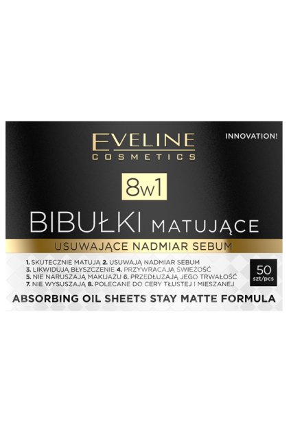 eveline cosmetic papirky na zmatneni pleti