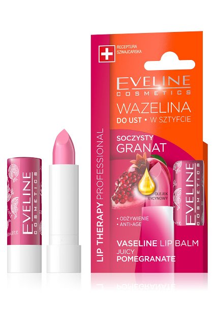 eveline cosmetic vazelina na rty granatove jablko