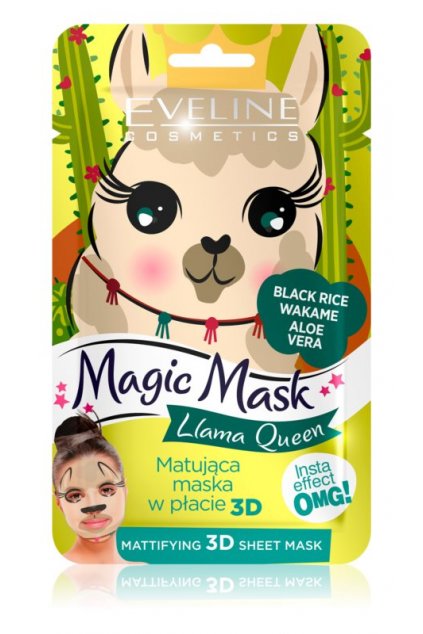 eveline cosmetics magic mask lama queen normalizujici matujici maska 3d