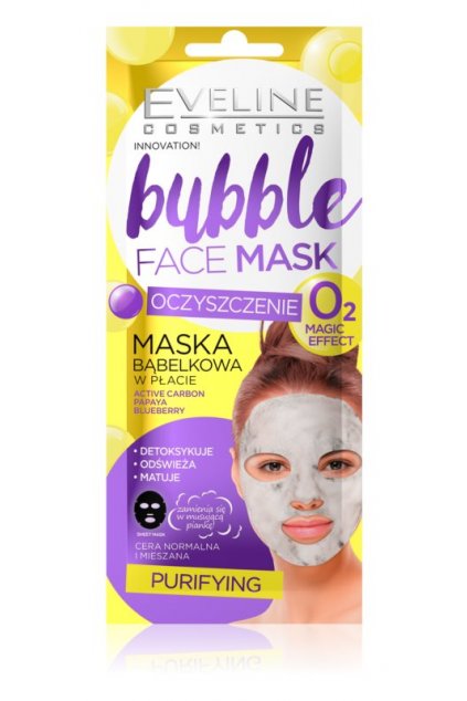 eveline cosmetics bubble mask platynkova maska s cisticim efektem