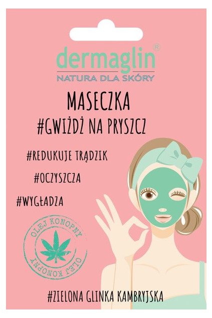 Dermaglin cistici maska na tvar s kokosovym olejem