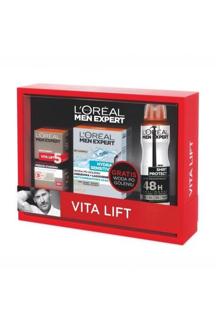 loreal vita lift denni krem 50ml hydra sensitive voda po holeni 100ml shirt protect antyperspirant 150ml sprej 1
