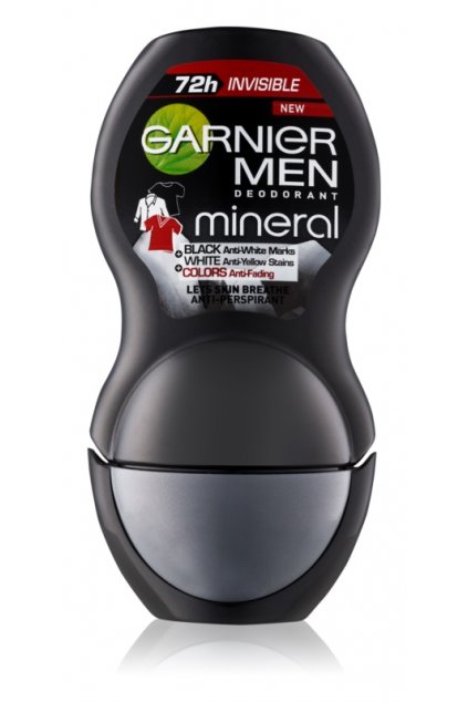 garnier men mineral neutralizer antiperspirant roll on proti bilym skvrnam