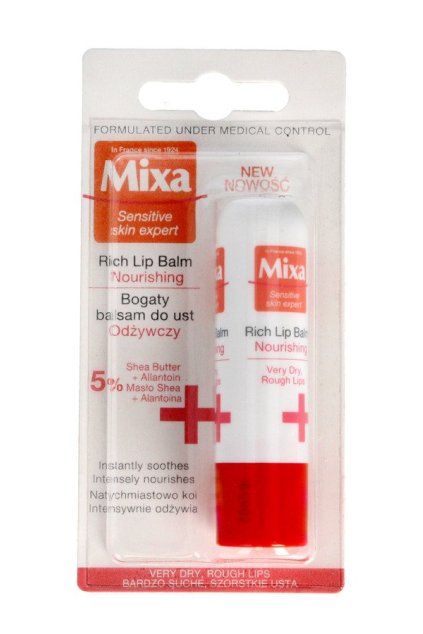 mixa rich lip balm balsam pro suche a vemi suche rty