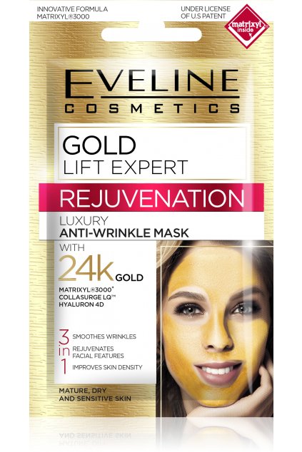 eveline cosmetics gold lift expert omlazujici pletova maska 7 ml
