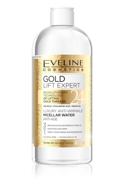 eveline cosmetics gold lift expert cistici micelarni voda pro zralou plet