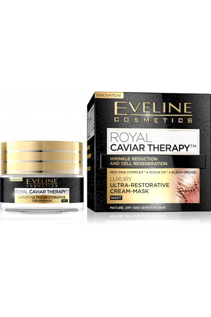 eveline cosmetics royal caviar pletovy krem nocni s kaviarovou peci