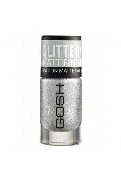 gosh frosted nail lacquier lak na nehty odstin 01 Frosted Silver
