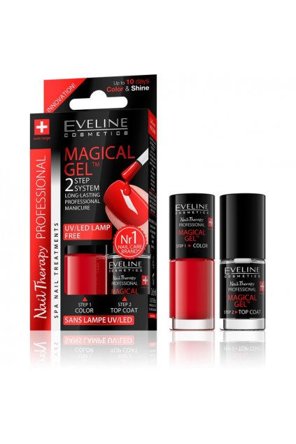 eveline cosmetics Spa Nail Therapy Magical Gel 01 cervena