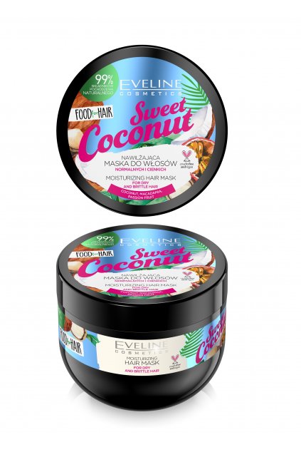 eveline cosmetics FOOD FOR HAIR SWEET COCONUT HAIR MASK 500ML