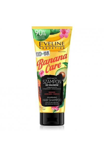 eveline cosmetics FOOD FOR HAIR BANANA CARE HAIR SHAMPOO 250 ML