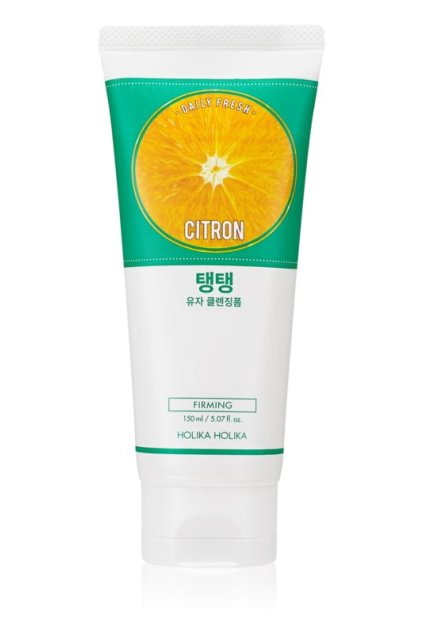 holika holika daily fresh citron exfoliacni cistici pena pro mastnou a smisenou plet