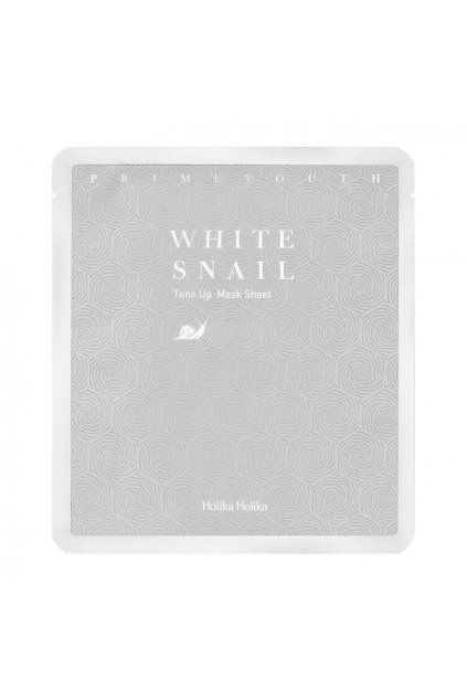 holika holika prime youth white snail tone up sheet cloth mask with snail extract