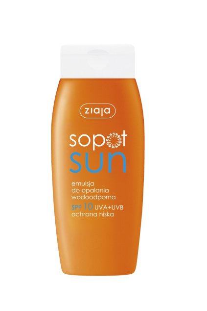 ziaja sopot sun lotion spf 10 vodeodolne opalovaci mleko 150 ml