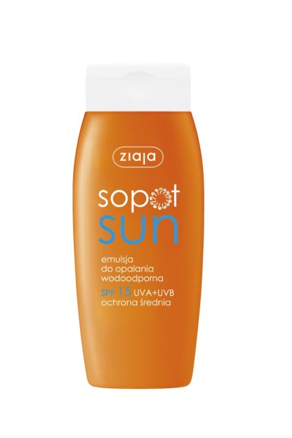 ziaja sopot sun lotion spf 15 vodeodolne opalovaci mleko 150 ml