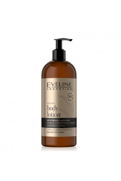 eveline cosmetics organic gold Moisturizing Nourishing body lotion 500ml vegan 1