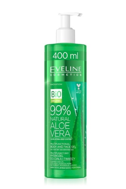Eveline cosmetics Bio Organic 99 Natural Aloe Vera body and face gel 400ml 1