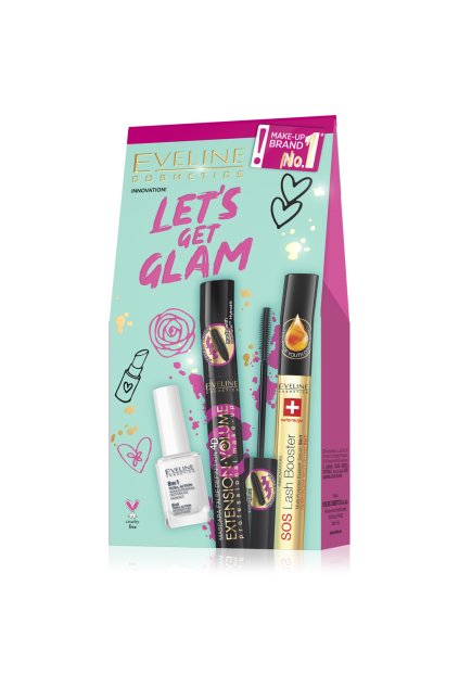 eveline cosmetics lets get glam set rasenka serum na rasy vyziva nehtu