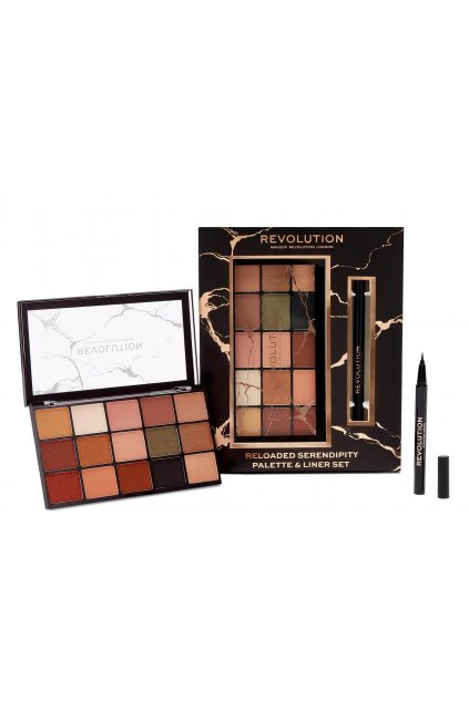 makeup Revolution Reloaded Serendipity Palette & Liner Set darkova sada