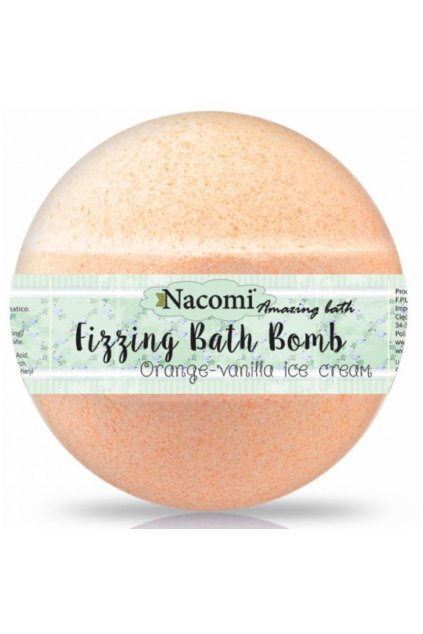 nacomi fizzing bath bombs pomeranc a vanilka
