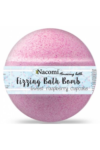 nacomi fizzing bath bombs sweet raspberry cupcake