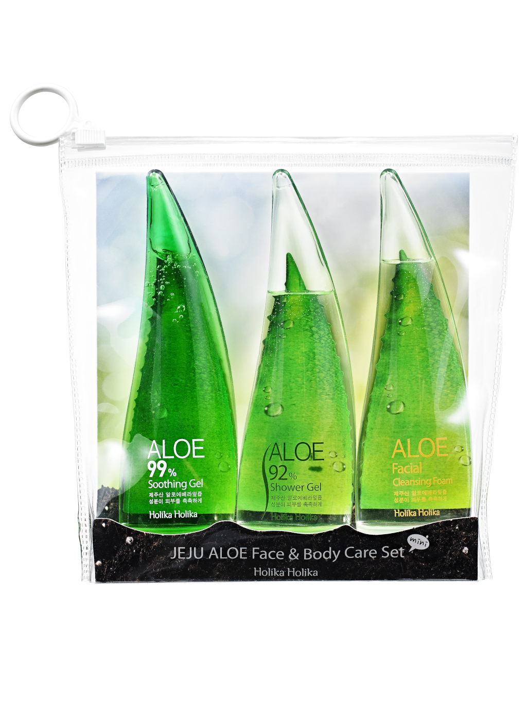 Holika Holika Jeju Aloe Face and Body kosmetická sada s obsahem aloe 3x 55ml